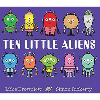 Libro Diez Pequeños Alienígenas - Contar y Aprender con Ilustraciones Coloridas