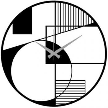 Reloj de Pared Geométrico 58 - Metal Negro - 50x0,15x50 cm