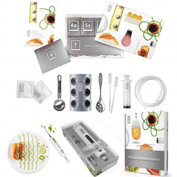 Molecule-R Ultimate Triple Pack Kit de gastronomía molecular cocina y alimentos culinaria estilo jeringa adobo inyector y gastronomía Molecular Cookbook con 40 Nuevo Recetas