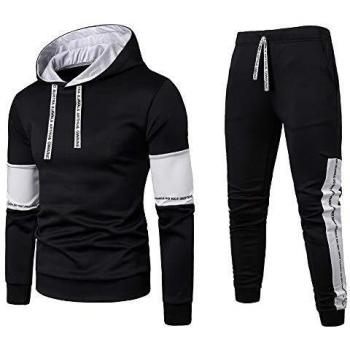 chándal Completo para Hombre, Moda Slim fit otoño e Invierno Conjunto Deportivo de Manga Larga Casual Sudadera con Capucha + Pantalones Deportivos Conjuntos