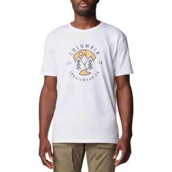 Columbia Camiseta De Manga Corta Rapid Ridge™ Graphic para hombre, 100% poliéster, tecnología de control de humedad, secado rápido, diseño gráfico en el pecho, corte clásico