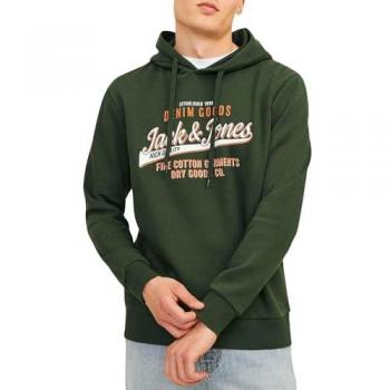 Jack & Jones Logo Hoodie 2 Color Kombu Green XS