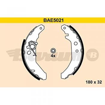 Juego de zapatas de freno Barum BAE5021 con ajuste automático para Ford Fiesta 3