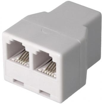 Adaptador RJ11 hembra a 2 hembras - Divisor de línea telefónica