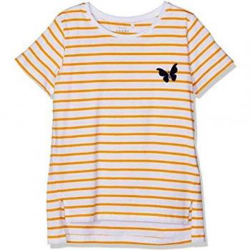 NAME IT Nmfvia SS Top Camiseta, Amarillo