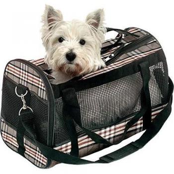Bolso de Viaje Pequeño Karlie Flamingo Estilo Old English Beige 40x26x26 cm
