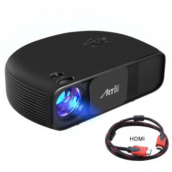 proyector Full HD, Artlii Real Home Theater con 3200 lúmenes, 1280x800 & soporte 1080P Full HD & 2 x HDMI, Connect Computer, PS4 & Xbox para películas, juegos & programas de TV