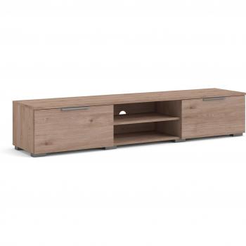 Mueble de TV Match 172,7 cm con 2 cajones y 2 estantes en roble claro