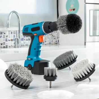 Set de Cepillos de Limpieza para Taladro Sofklin InnovaGoods 5 Unidades - Multiuso, Rápido y Sencillo, Ideal para Hogar y Taller