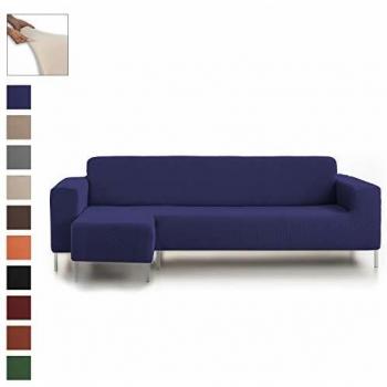 Eiffel Textile Protector Rústica Funda Elástica Brazo, Azul, Chaise Longue Largo Izquierda