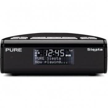 Pure Siesta - Radio Digital DAB+ y FM con Función de Despertador, 1.7W, 174-240 Hz, Pantalla de 3, Color Negro