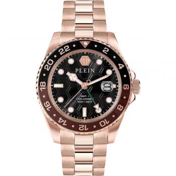 Philipp Plein Gmt-I Challenger Watch, Pink male, Size: ONE SIZE