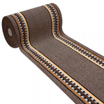 Alfombra de Cocina Antideslizante 57x180 cm Made in Italy Lavable Color Marrón con Bordes