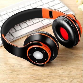 Auriculares Estéreo Inalámbricos Plegables Coloridos Bluetooth con Micrófono y Reproductor de Tarjeta TF para Niños, Mujeres y Hombres