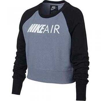 Nike G NSW SS Crew PE Air Aop7 Camiseta, Niñas, Ashen Slate/Black/White, XL
