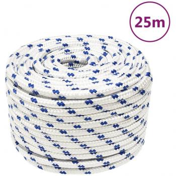 Cuerda de barco blanca de 14 mm en polipropileno de 25 m