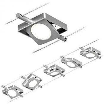 Sistema de Iluminación LED MacLED con 5 Focos en Cromo Mate, Temperatura de Color 3000K