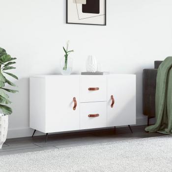 Aparador blanco de madera de ingeniería 100x36x60 cm