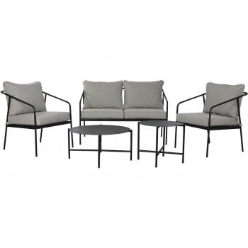 Conjunto de Mesa, Banco y 2 Sillas Home ESPRIT Acero 121 x 70 x 75 cm