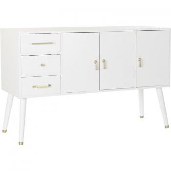 Buffet paulownia metal 120x40x78,5 blanco