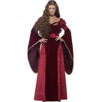 Disfraz de Reina Medieval Burdeos para mujer de Smiffy's