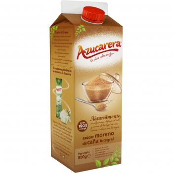 Azucarera - Azúcar Moreno de Caña Integral, 800g - Paquete de 6 Unidades
