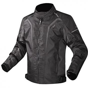Chaqueta textil impermeable LS2 Sepang Lady para motocicleta - Negro Gris, Protección CE, Talla XL