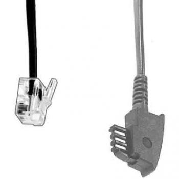 Cable Telefónico E+P T 36, 6.0 m, Conexiones TAE y RJ-12 (6p4)