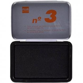 Plus Office 03 - Almohadillas para sellar nº 3, 50 x 100 mm, negro