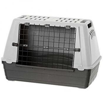 Transportín para Perros Karlie Cargo Pro - Caja de Transporte Metálica 88x51x58 cm, Gris