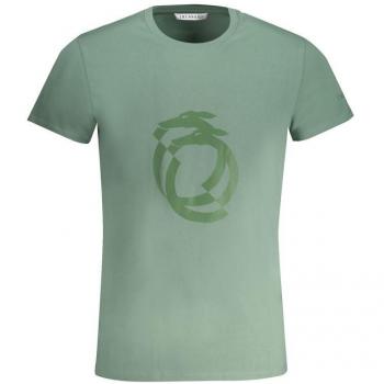 Trussardi Green Cotton T-Shirt - S, Male, Print Logo, Round Neck