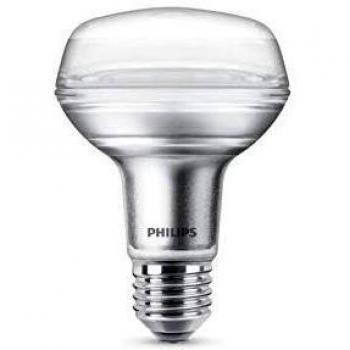 Philips bombilla LED reflectora casquillo gordo E27, 4 W equivalentes a 60 W en incandescencia, 345 lúmenes, luz blanca cálida