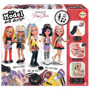 Educa - My Model Doll Design Pop Star. Muñeca Personalizable. Conviértete en diseñador y estilista. +6 años. 19203