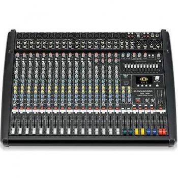 Mezclador de audio DYNACORD CMS 1600-3, 16 canales, 4 buses auxiliares, ecualizador gráfico de 7 bandas, compresores en los canales, efectos digitales integrados, alimentación phantom