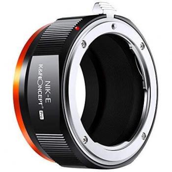K&F Concept -Adaptador Cámara Adaptador,F-E, Lens Adapter Compatible con Objetivos Lentes Nikon F y Cuerpos de Cámara Sony NEX,Sony E-Mount Cámara