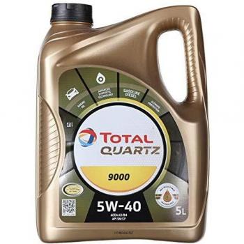 Total Quartz 9000 5W40 Aceite de Motor Sintético 5 Litros para VW, AUDI y MERCEDES-BENZ