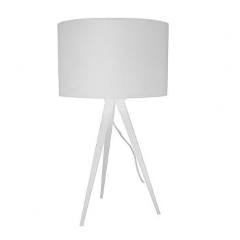 Lámpara de Mesa Trípode Blanca 28x28x51 cm - 230 V - 9 W - Longitud del Cable 1.70 m