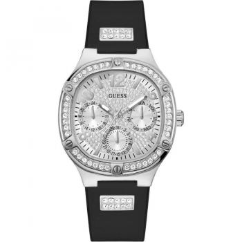 Guess - Reloj de mujer Duchess GW0619L1 con elegante correa de silicona negra