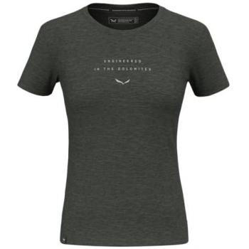 Salewa Women's Eagle Eitd Am Merino T-shirt - Dark Olive, Size I44 D38