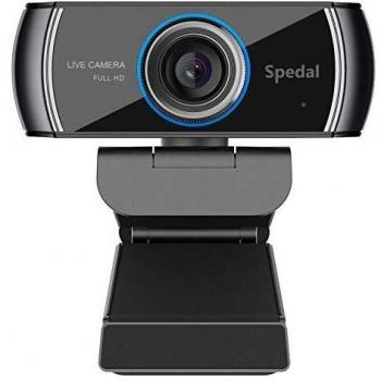 Spedal 920 Pro Stream Webcam with Microphone, 1080P HD Computer Camera with Privacy Cover and Tripod, USB PC Desktop Laptop Camera for Gaming, Video Calling Recording Conferencing