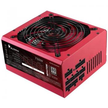 Mars Gaming MPVU750M Fuente de Alimentación 750W, 80 Plus Silver, Full Modular, Ventilador 14cm, Color Rojo