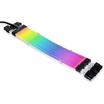 Lian-Li Strimer Plus V2 Triple Cable VGA RGB de 8 Pines, (PW12-PV2 Negro