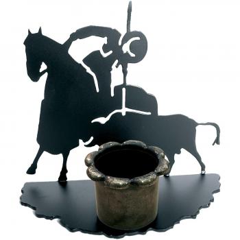 IMEX EL ZORRO El Zorro 11511-Portavela Picador, 160 x 183 mm, Hierro Forjado, Negro, 8x18.3x16 cm