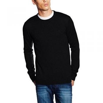 Wrangler Crew Knit, suéter Hombre, Negro