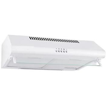 Campana Extractora Standard Blanca 60 cm con 2 Filtros de Aluminio Desmontables y Motor de 80 W - 3 Niveles de Potencia
