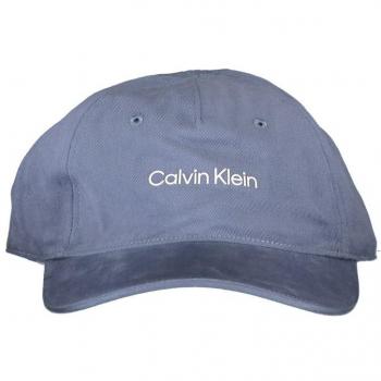 Calvin Klein Unisex Blue Cotton 6 Panel Relaxed Cap with Logo Print