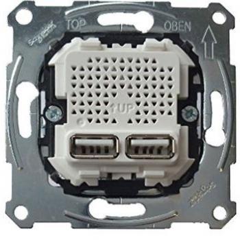 Schneider Electric MTN4366-0100 Toma para Cargador Doble Tipo Usb 2.100 Ma de La Gama D-Life