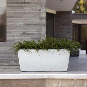 Capi Jardinera rectangular Arc Granite 60x35x40 cm Color Marfil, Antracita