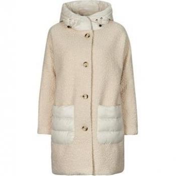 Geox Calithe Women's Long Fleece Coat with Hood and Pockets