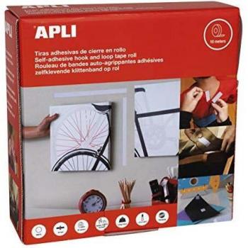 APLI 18212 -Cinta gancho bucle blanca 20 mm x 10 m
